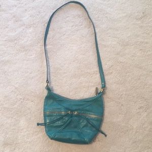 Kooba aqua blue leather shoulder bag